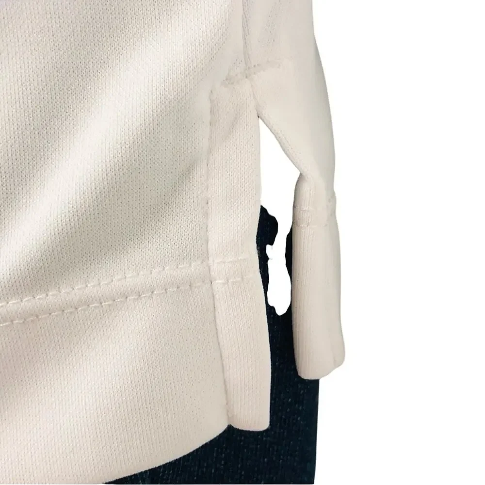 Slazenger White Zip Front Polo Activewear Shirt with Gold Piping Short Sleeve - Picture 8 of 16